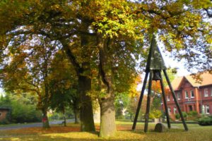 h.manzke Rade, Glockenturm im Herbst
